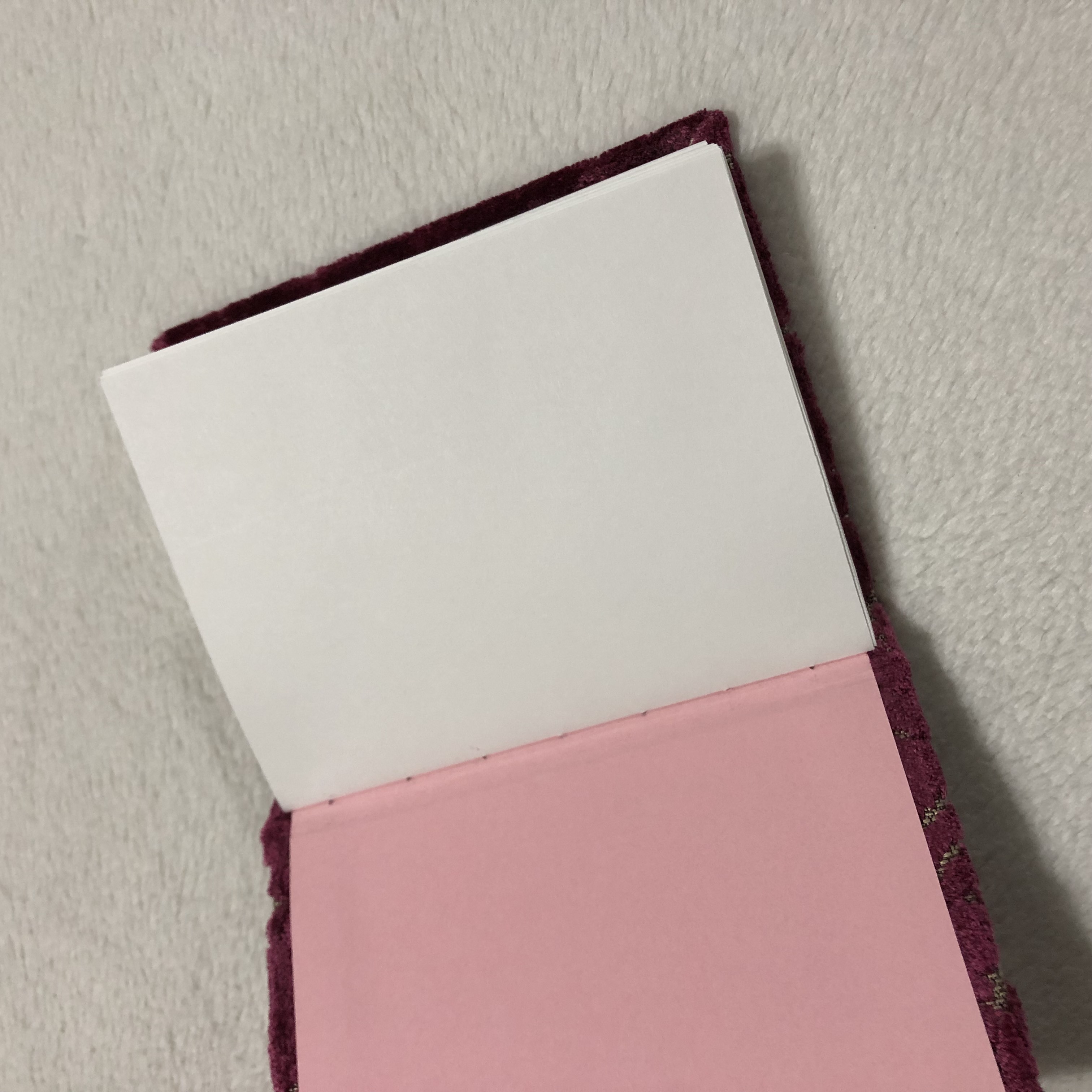 Pink Viscose Sketchbook - open