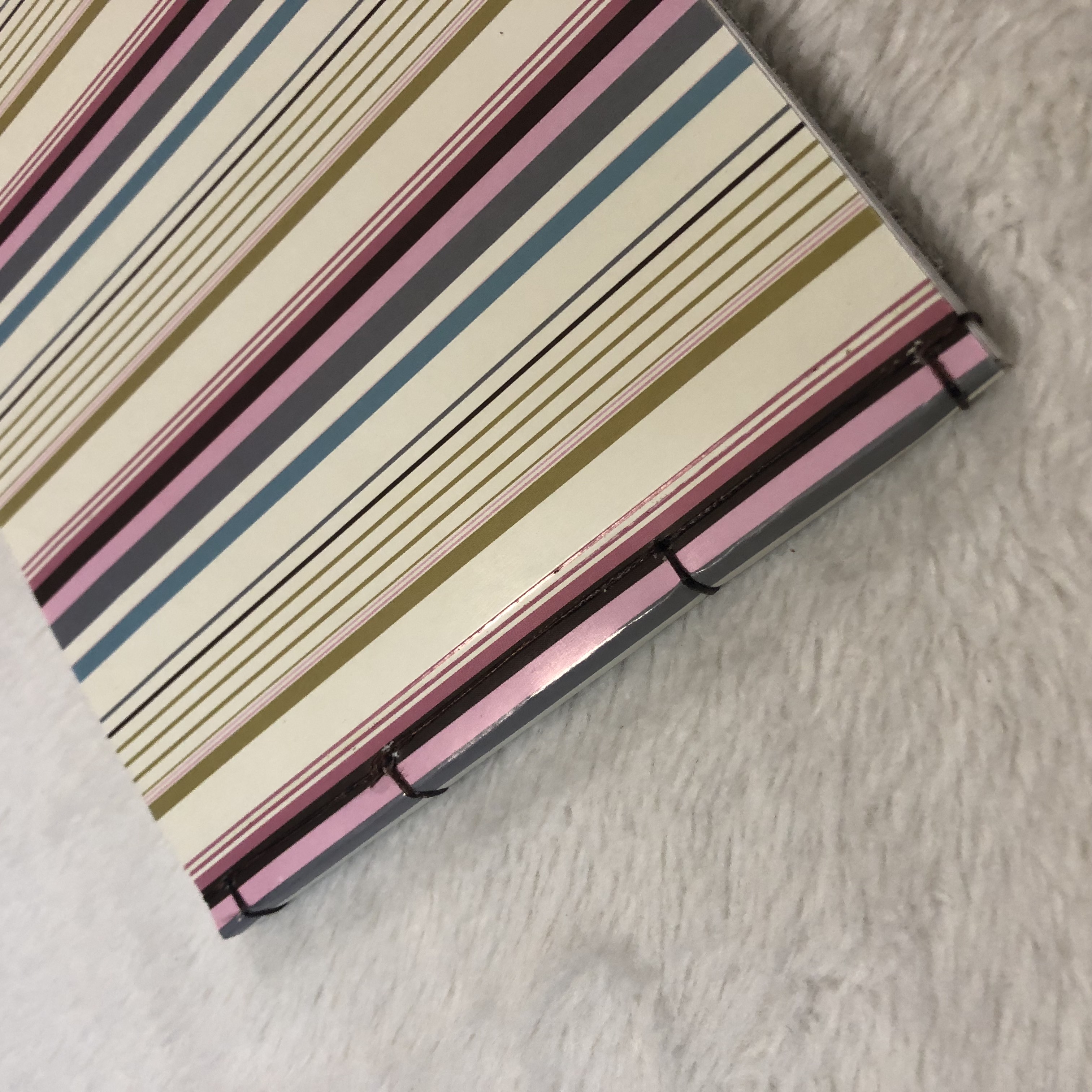 Striped Sketchbook - stitching method