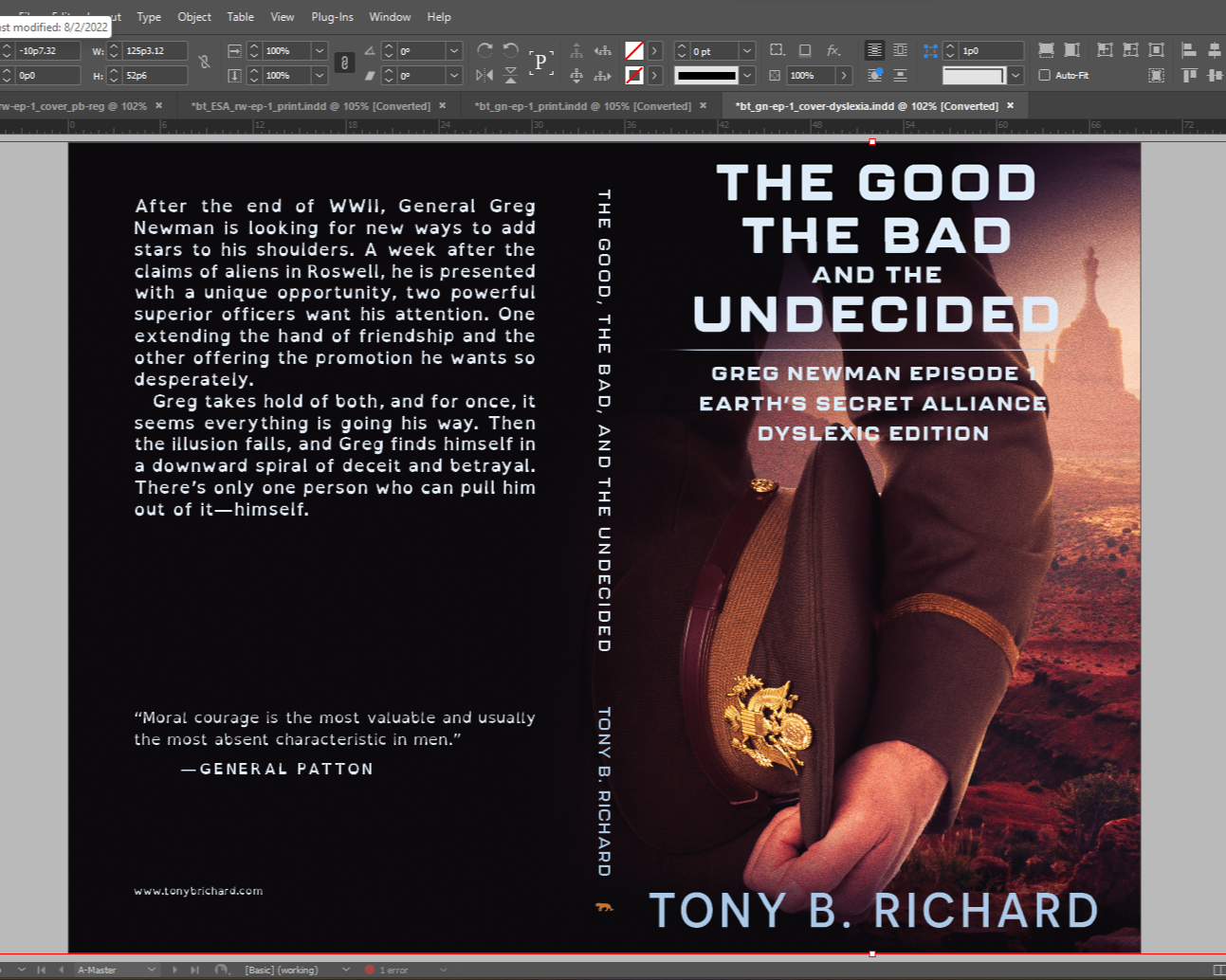 The Good, the Bad, and the Undecided - cover typesetting