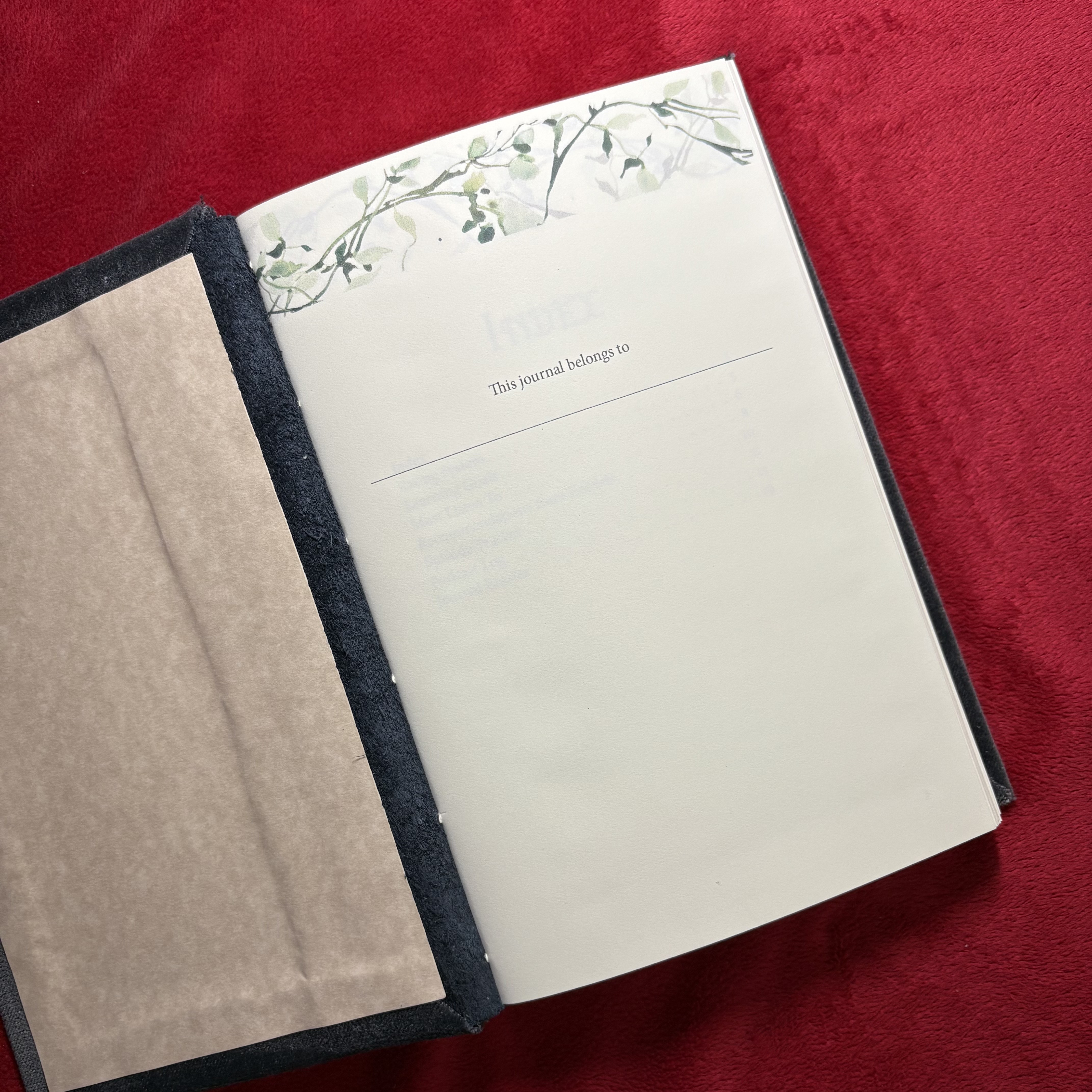 Chainstitch Charcoal Podcast Journal - open