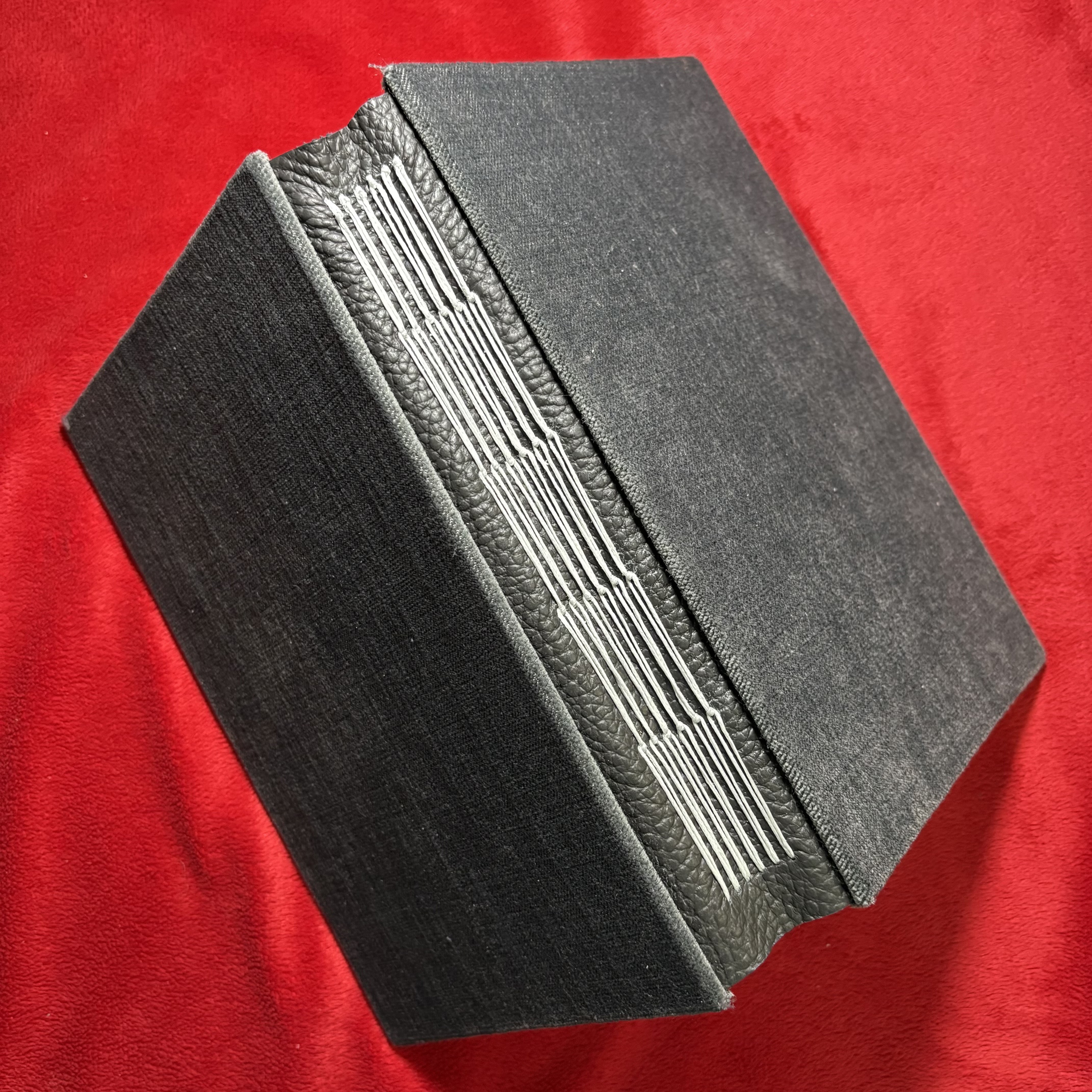 Chainstitch Charcoal Podcast Journal - button