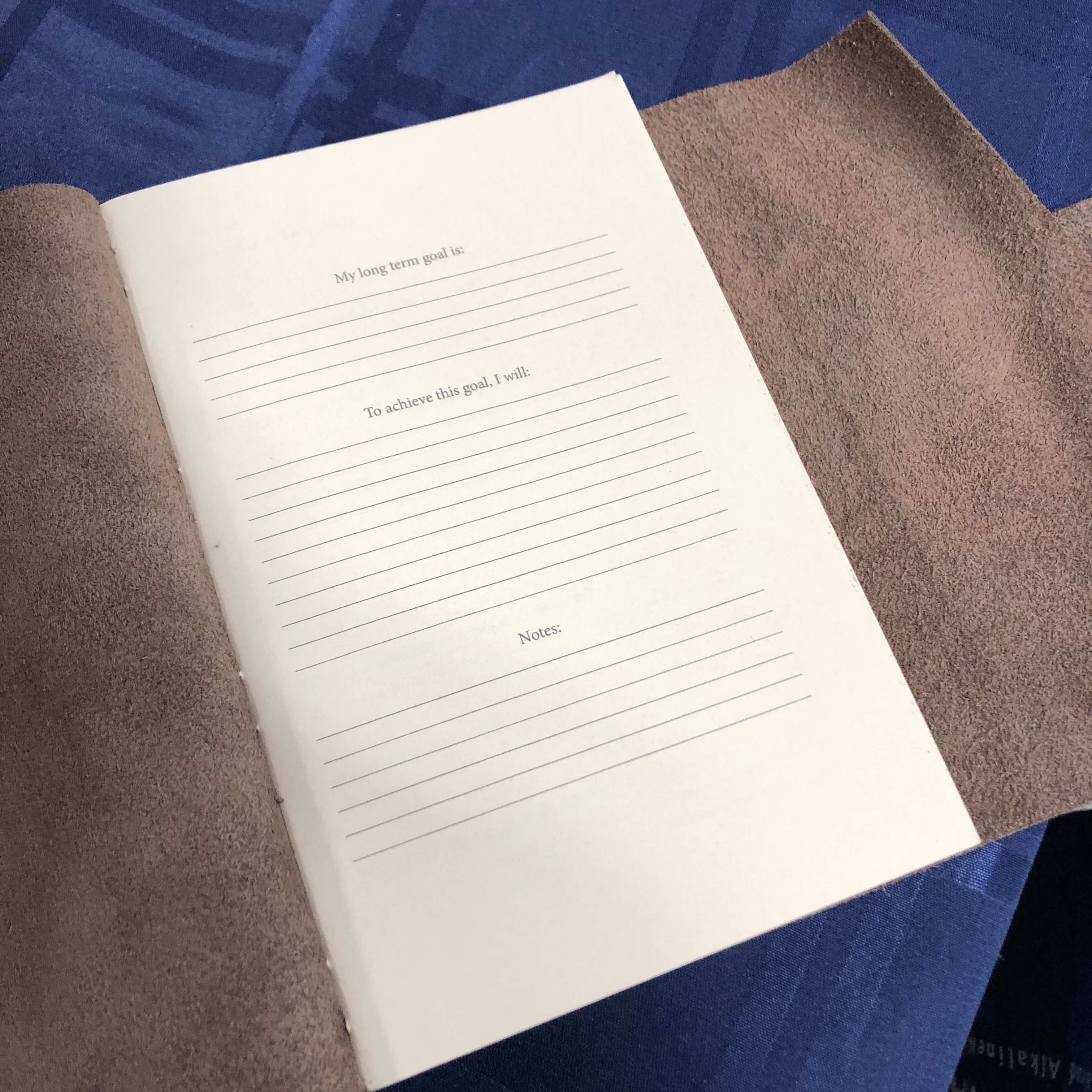 Softcover Suede Guided Journal - open