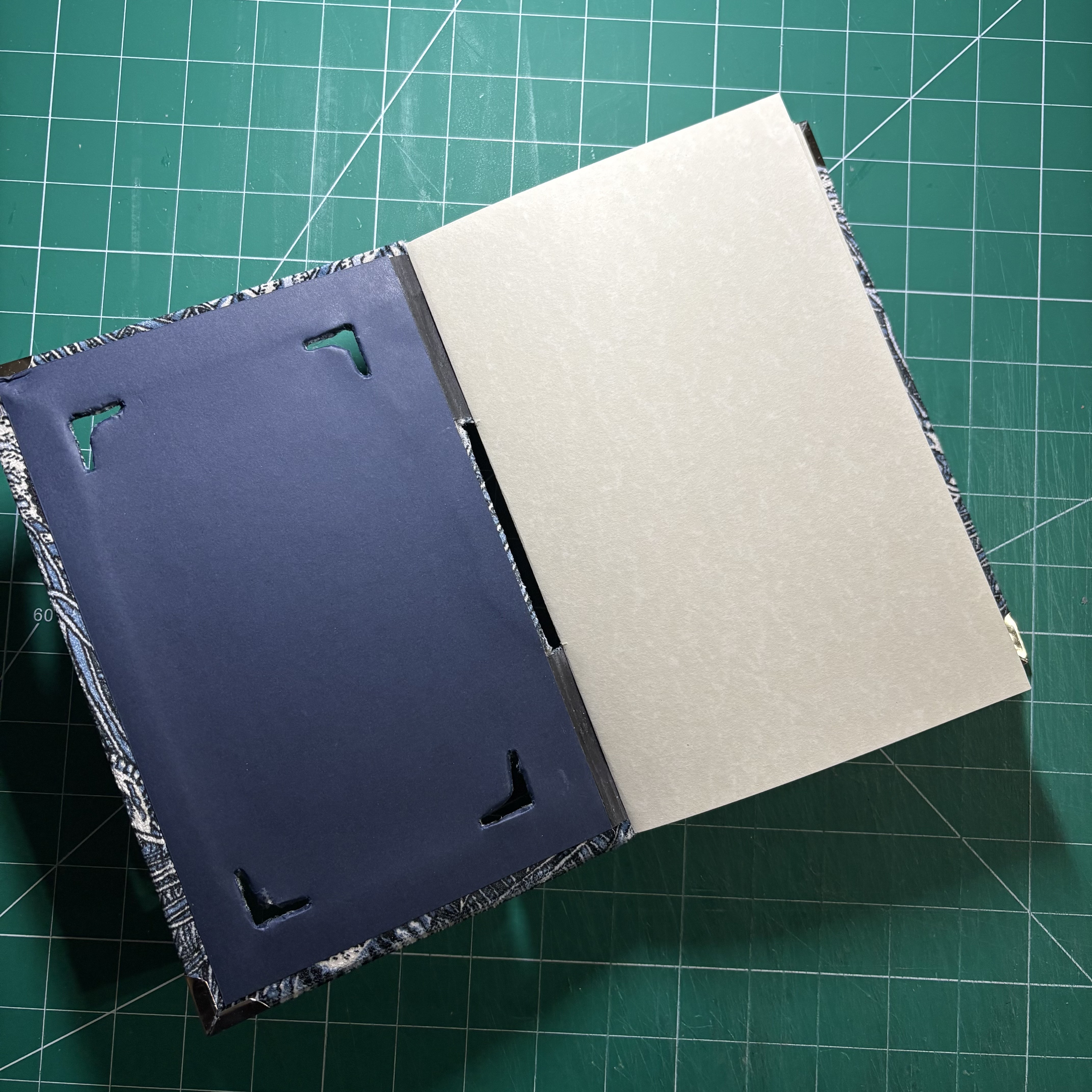 Buttonhole Hera Feather Notebook - open