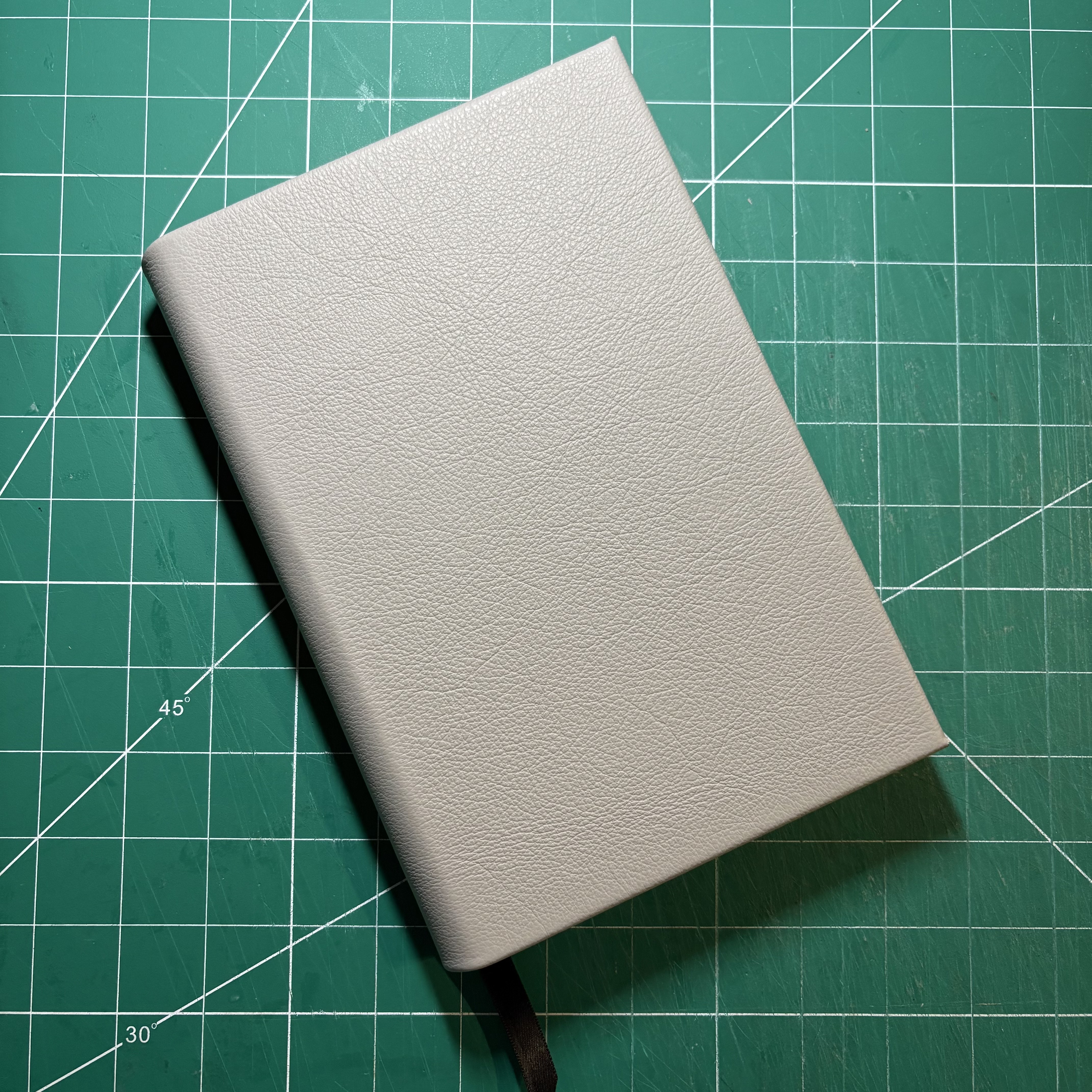 Casebound Grey Leather Notebook