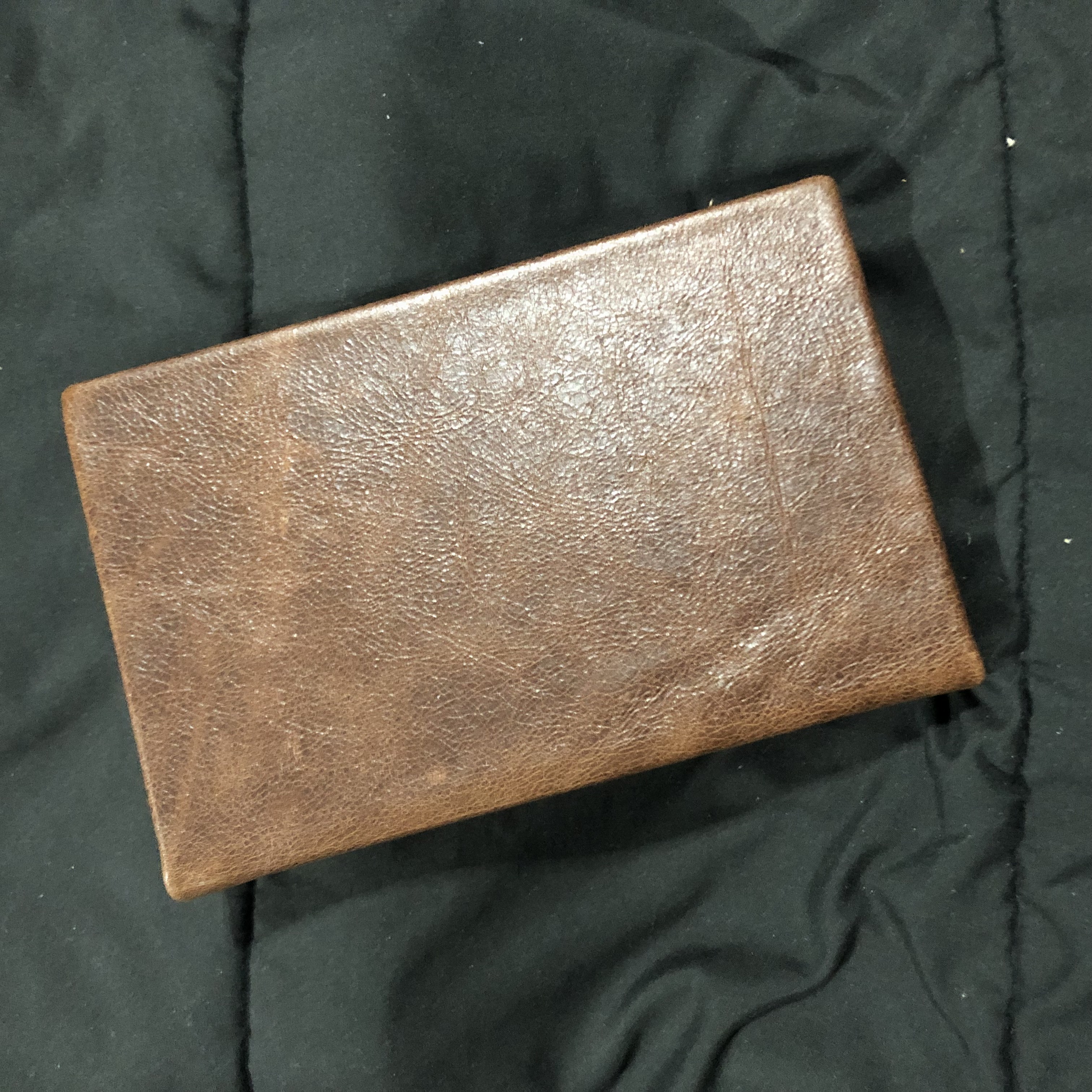 Cross-stitch Dotted Brown Leather Notebook