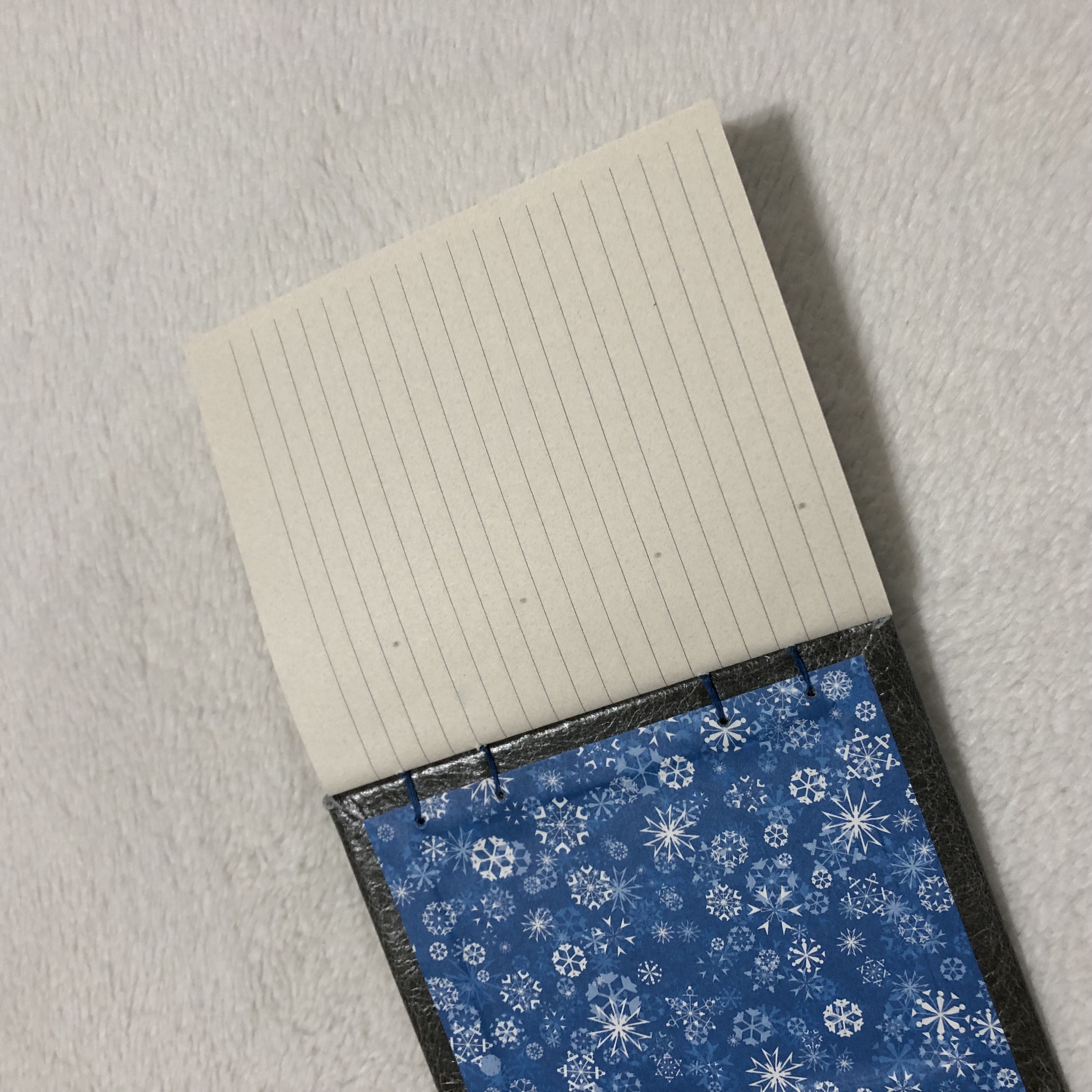 Winter Leather Notebook - open