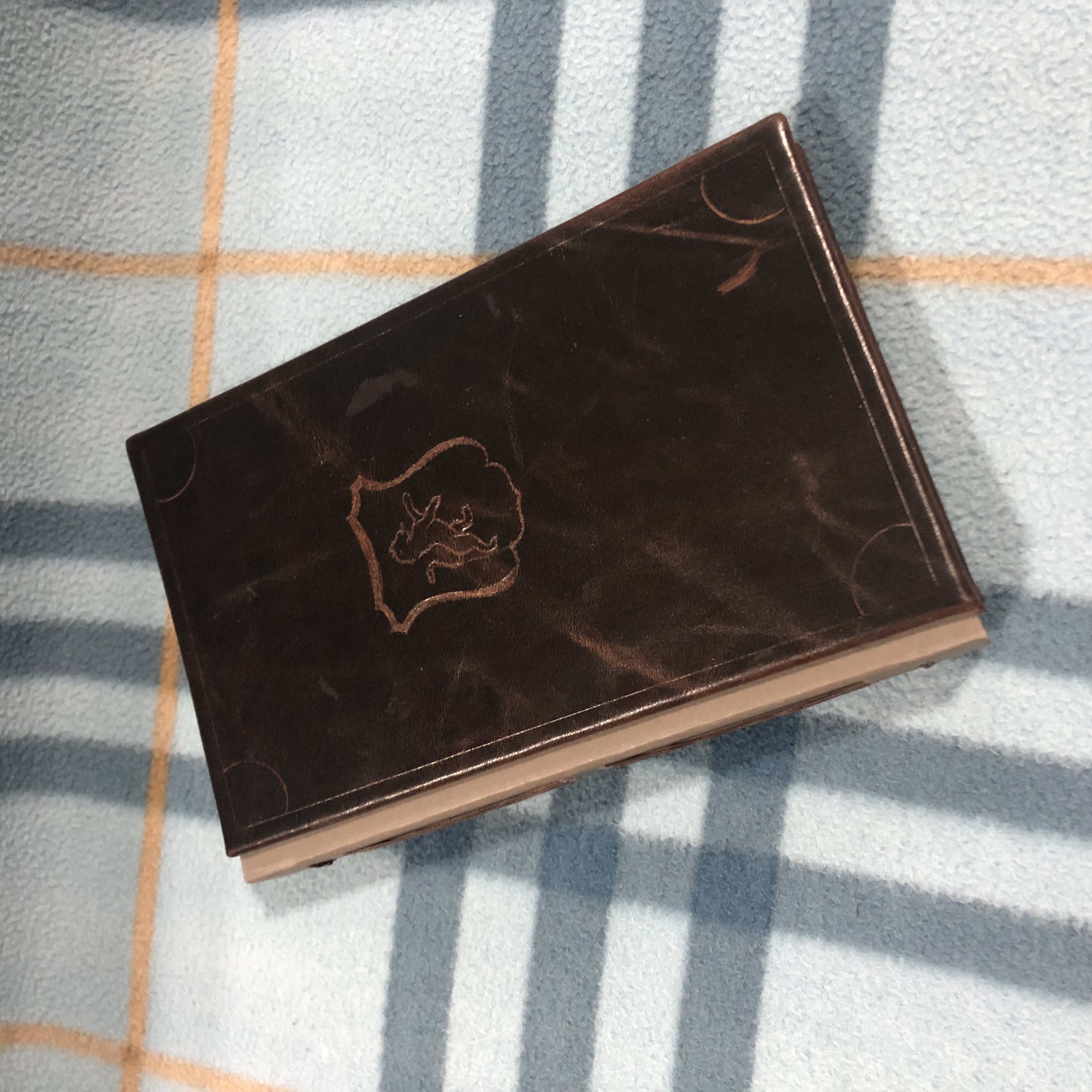 Longstitch Lion Crest Leather Notebook