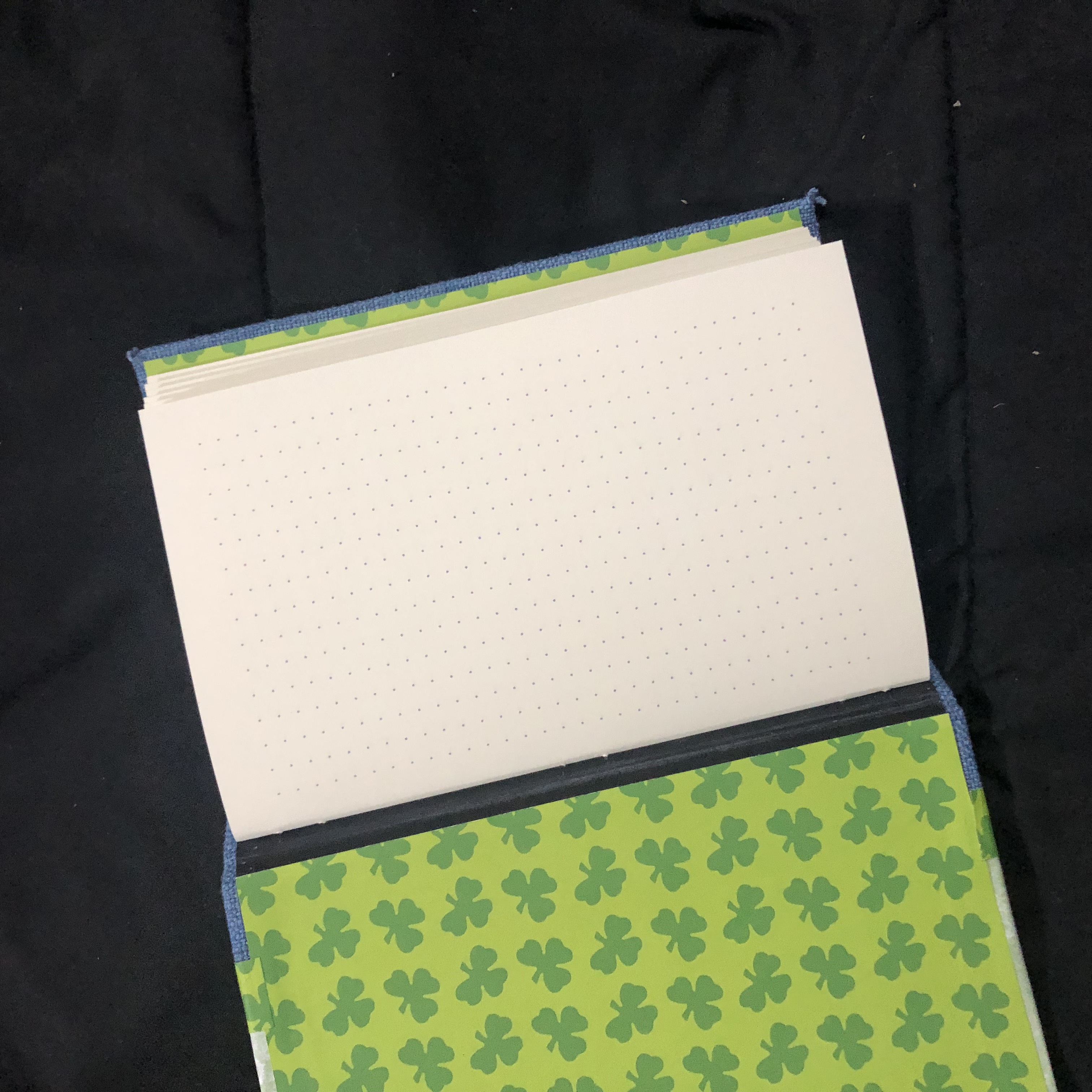 Longstitch Lucky Shamrock Notebook - open