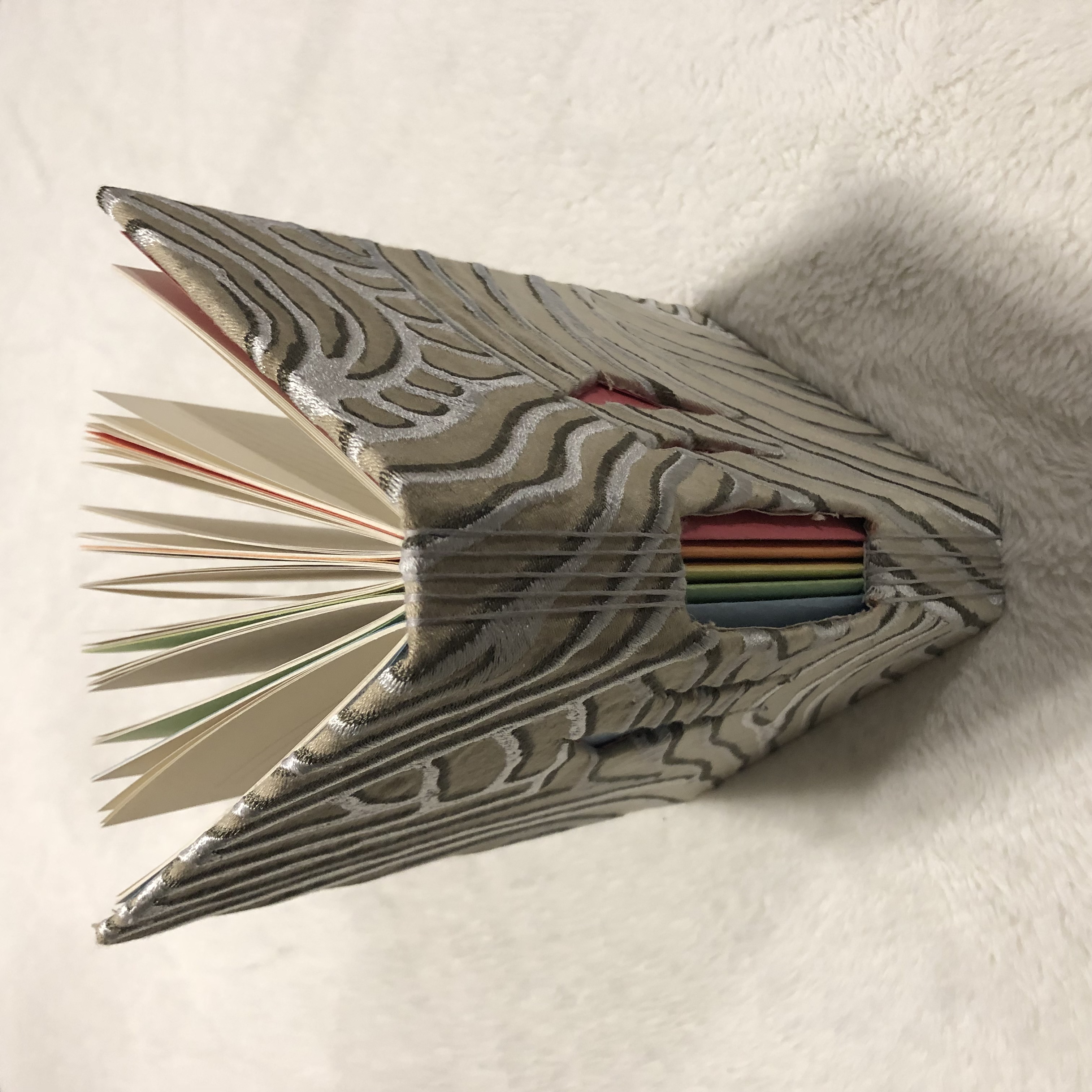 Rainbow Silver Notebook - spine