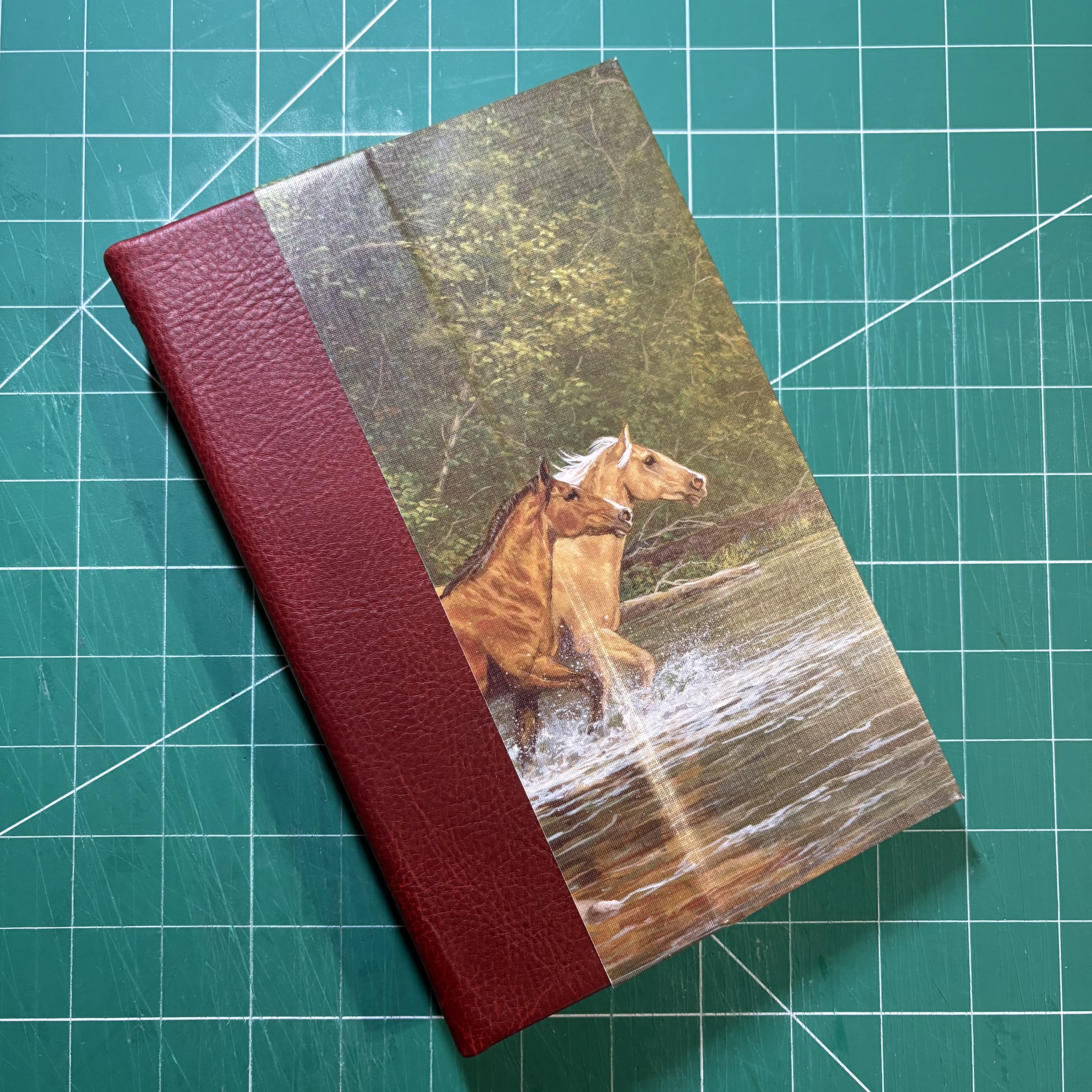 Longstitch Red Leather Horse Notebook